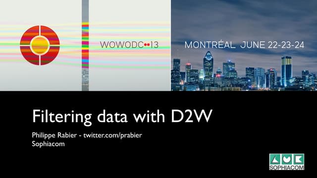 Filtering data with D2W 