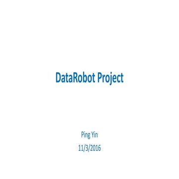 DataRobot project