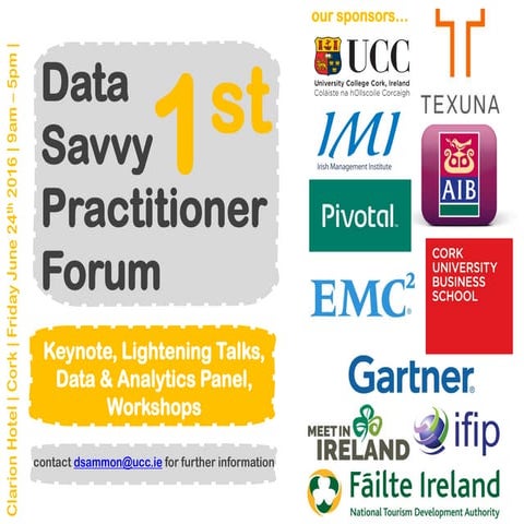 Data savvy practitioner forum flyer 24th june 2016