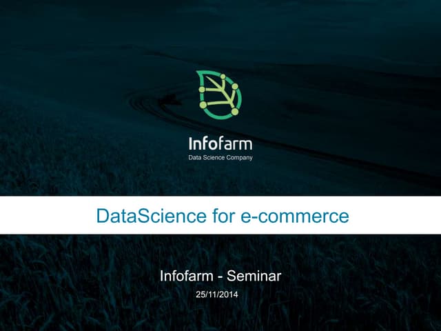 Data Science for e-commerce