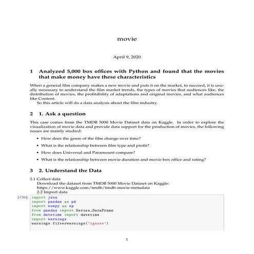 Data Science -  The Most Profitable Movie Characteristic
