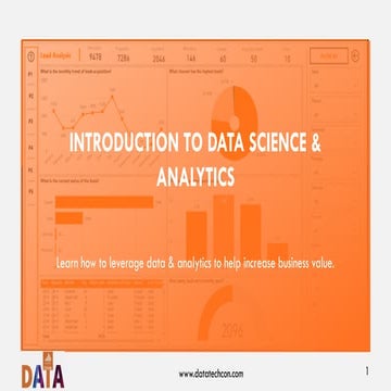 Data Science and Analytics 