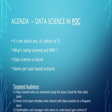 Data Science on Azure 