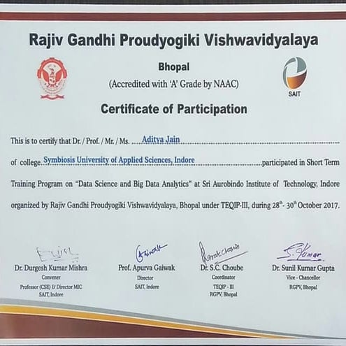 Data science and big data analytics training