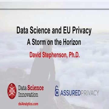 Data science and pending EU privacy laws - a storm on the horizon