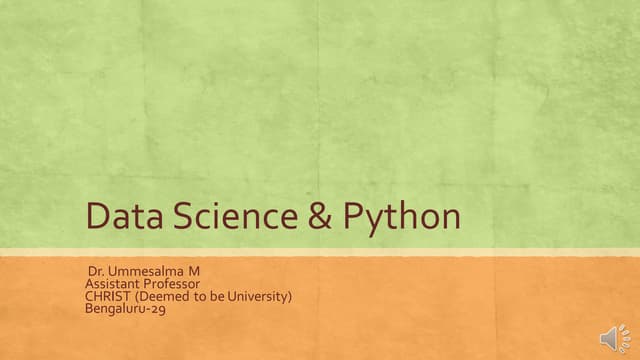 Datascience and python