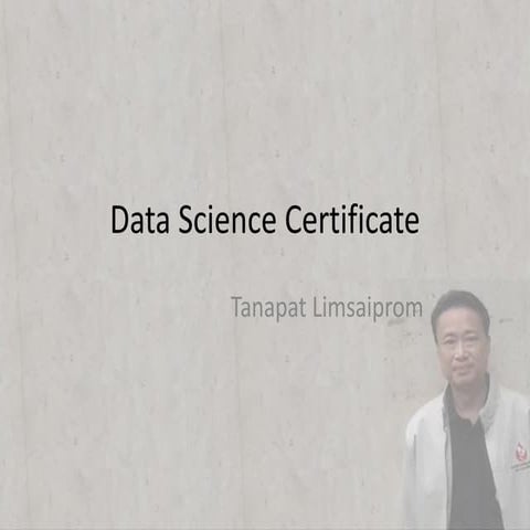 Data science certificate  tanapat