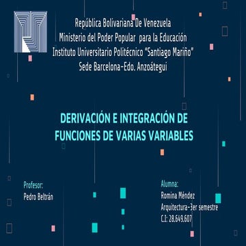Derivación e integración de funciones de varias variables