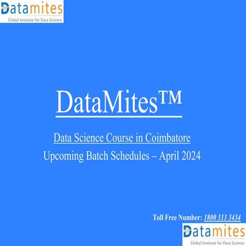 Certified Data Science Course in Coimbatore-April