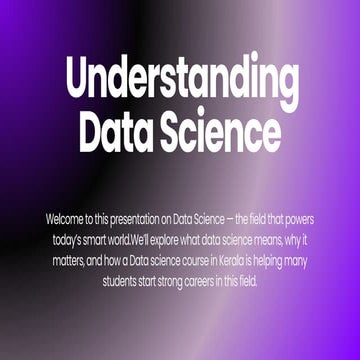 Data science course in Kerala best data science course at Futurix | PDF