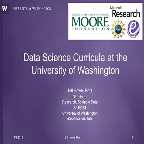 Data science curricula at UW