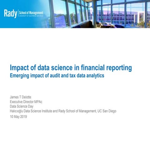 Impact of data science in financial reporting 