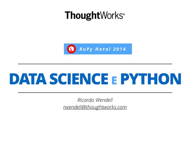 Data Science e Python: entendendo e aplicando | PDF
