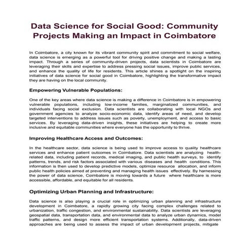 Data Science for Social Good_ Community Projects Making an Impact in Coimbato...