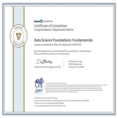 Data science foundations fundamentals nasba
