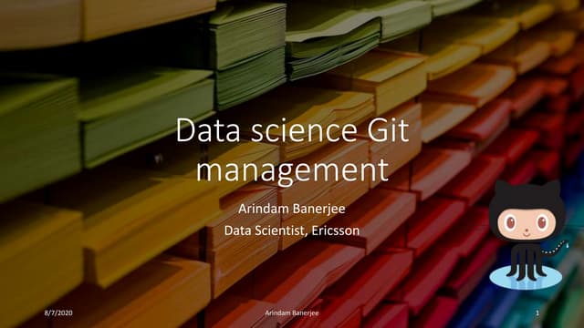 Data science Git management