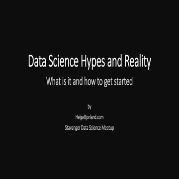 Data science hypes and reality