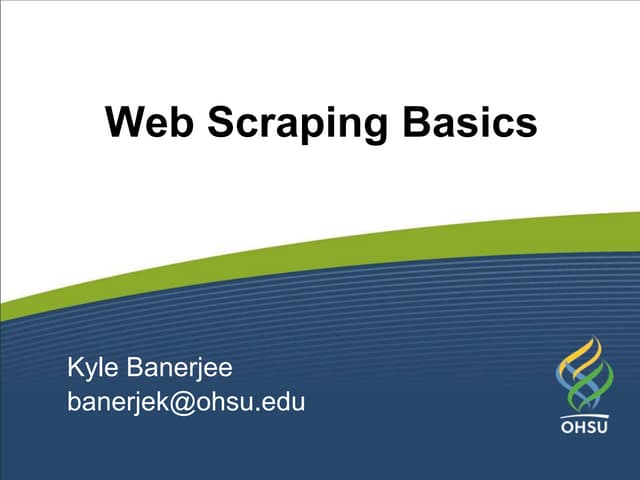 Web Scraping Basics