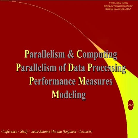 DATA SCIENCE Lesson 2 Parallelism Computing Data Processing Performance Measu...