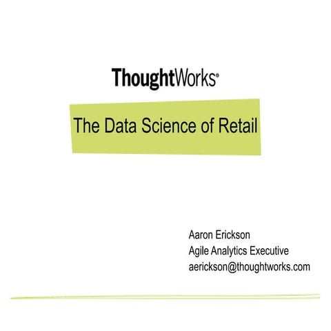 Data science of retail   public