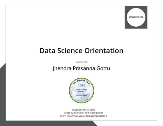 Data science orientation