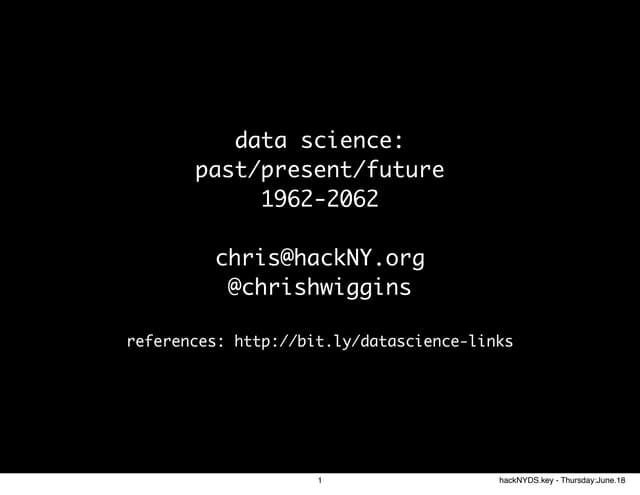 data science: past, present, and future