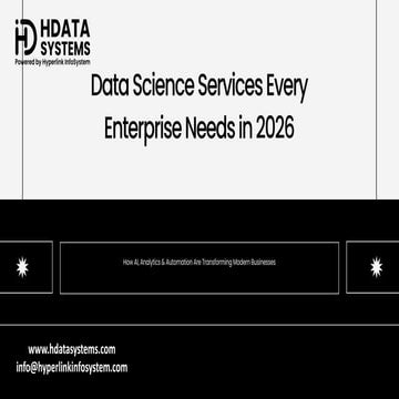 Data Science Services every enterprise needs in 2026 | PDF