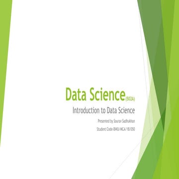 Data science | PPTX | Databases | Computer Software and Applications
