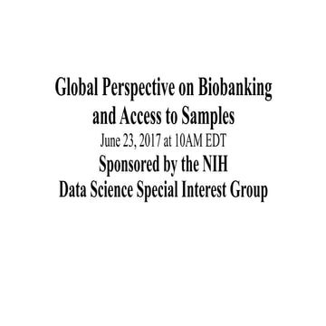 NIH Data Science Special Interest Group
