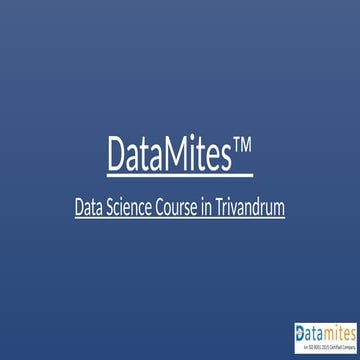 Best Data Scientist Courses in Trivandrum