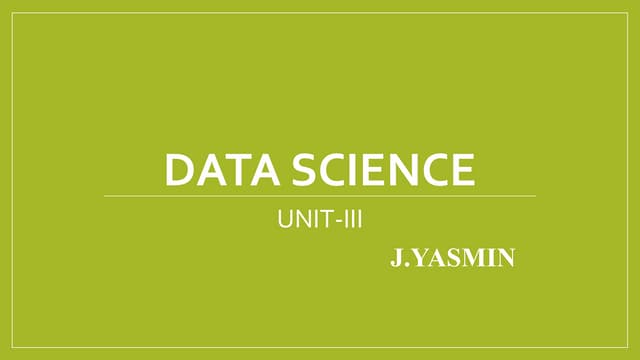 Data science unit3