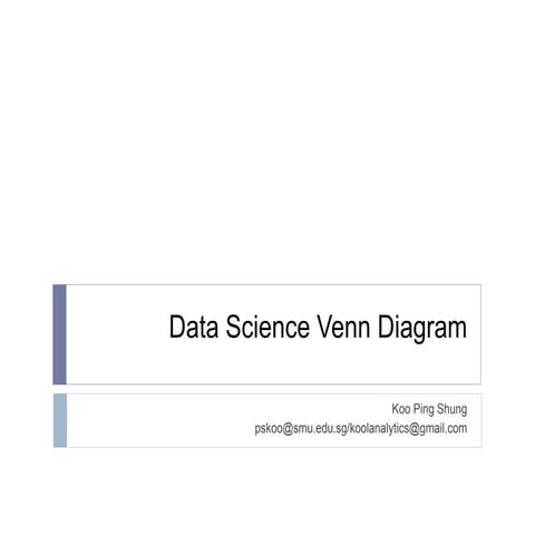 Data Science Venn Diagram - From Good to Great