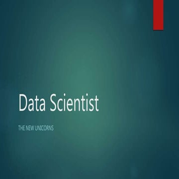 What is a Data Scientist?
