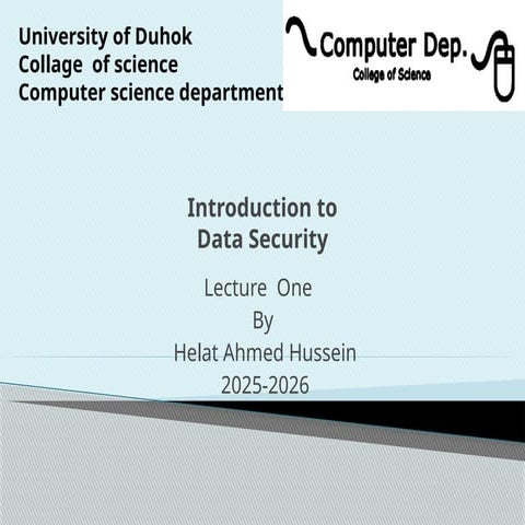 Comprehensive Introduction to Data Security Principles and Practices | PPTX