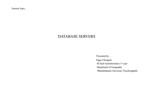 Data servers
