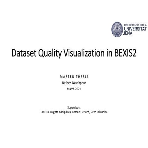 Dataset quality visualization in BEXIS2