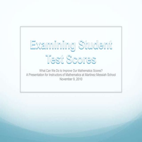 Data set review presentation