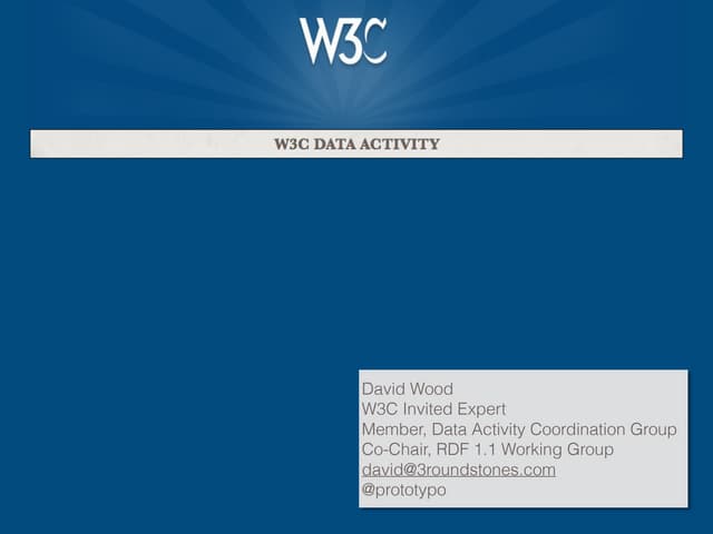 W3C Data Shapes Working Group 2014