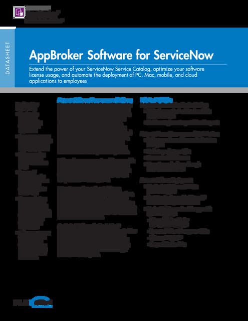 AppBroker Software for ServiceNow