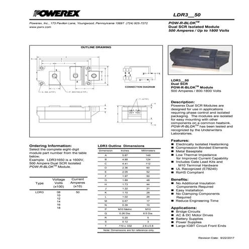 LDR30850 - Datasheet - POWEREX