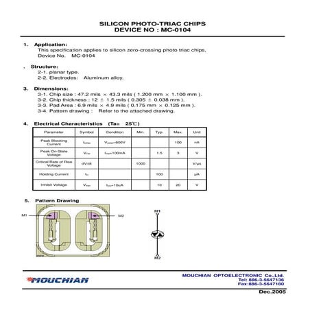 Datasheet Of Mc 0104