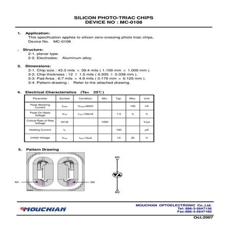 Datasheet Of Mc 0108