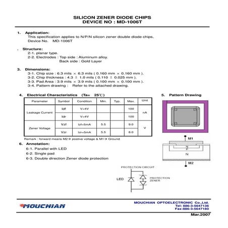 Datasheet Of Md 1006 T