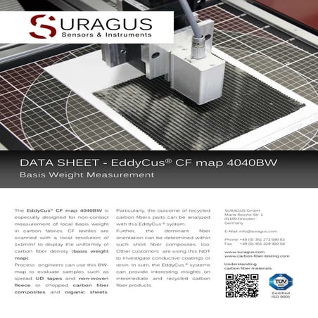 Basis Weight Measurement of Carbon Fibers by EddyCus CF map 4040BW