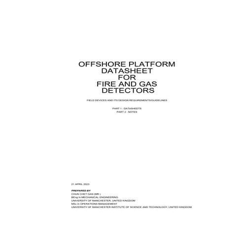 Oil and Gas Industry : Datasheet for Fire and Gas Detectors.pdf