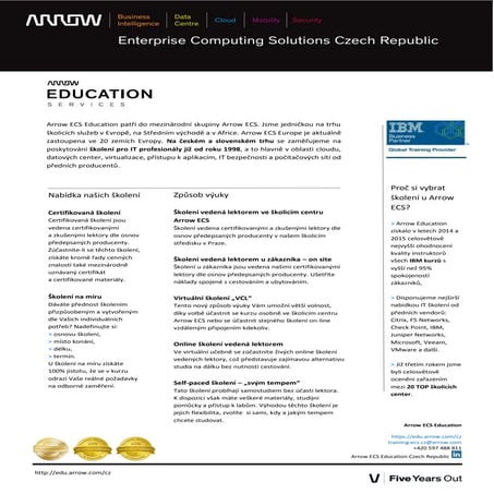 Arrow ECS Education ČR - školení IBM