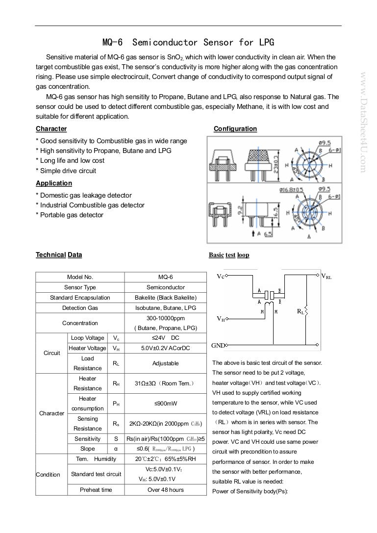Datasheet mq6