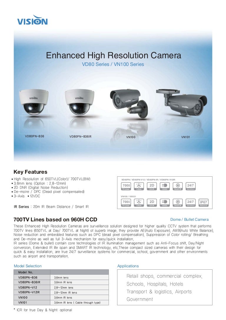 Datasheets for entry level camera eco series (2)