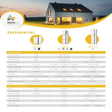 AlphaESS residential solution - SMILE serie