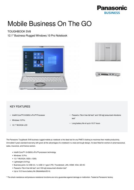 Data sheet toughbook_sv8 | PDF